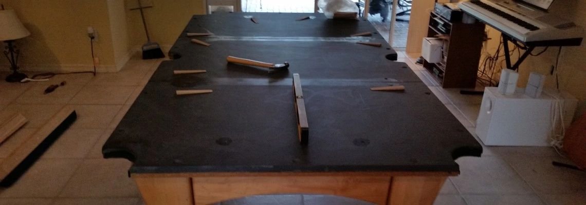 Completed pool table project